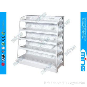 Single Sided Supermarket Display Shelves steel Light Duty w